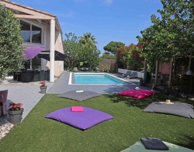Cap d’Agde Maison 8 pers  4 chrs   piscine 2 min du Quartier Naturiste