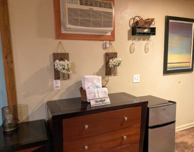 Lotus Garden View – King Bed, Kitchenette, En Suite Bathroom, AC